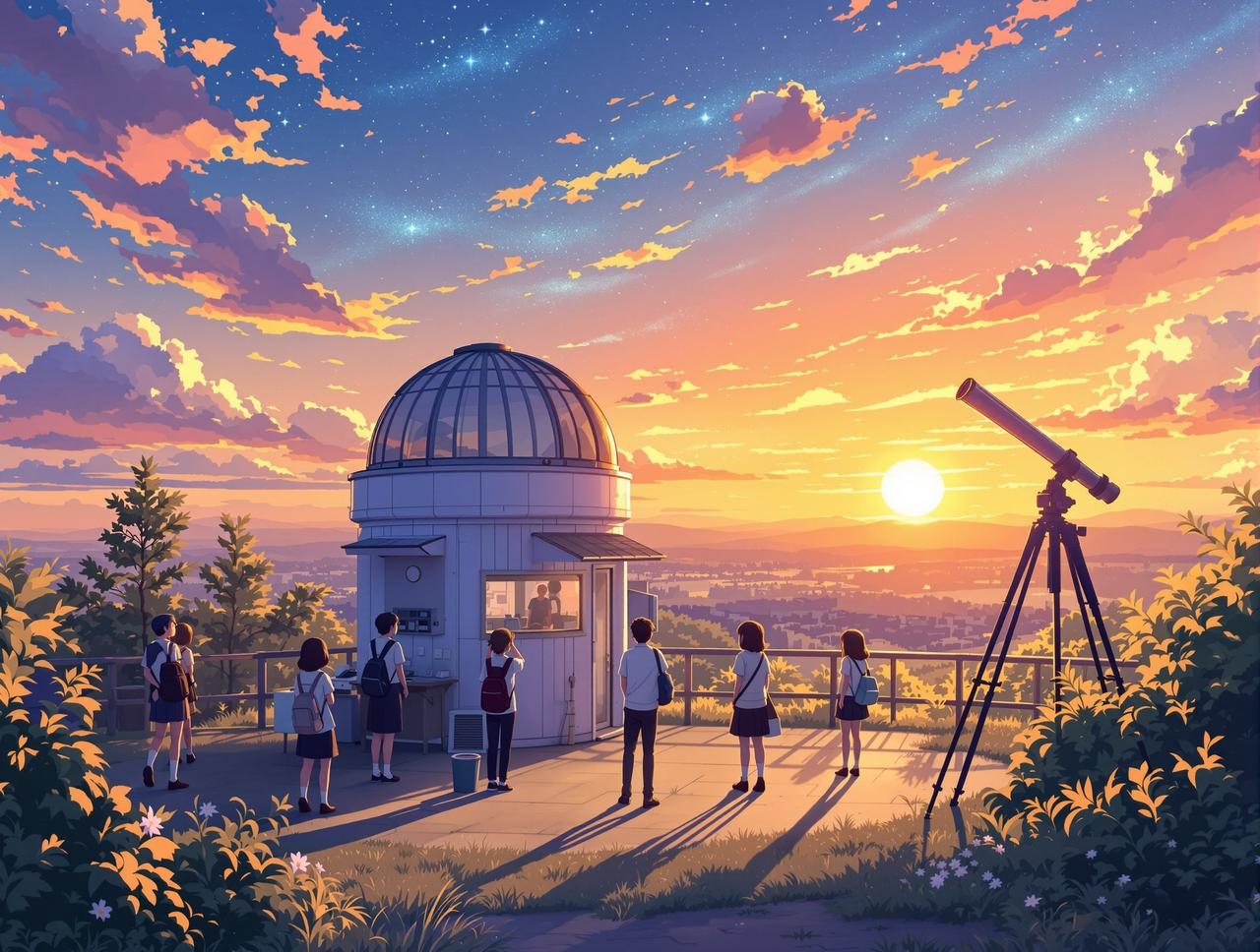 ai拍片 - 放学后的天文台 - 少年科学梦想