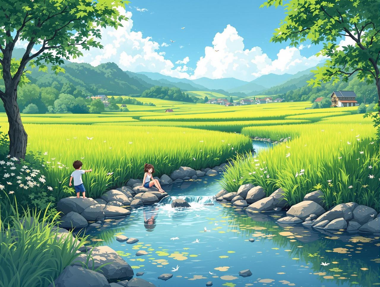 ai拍片 - 蝉鸣之时 - 夏日乡村成长记
